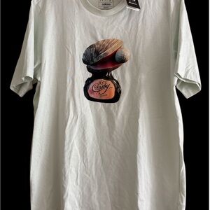 Adidas White Short Sleeve Tee with Graphic Design